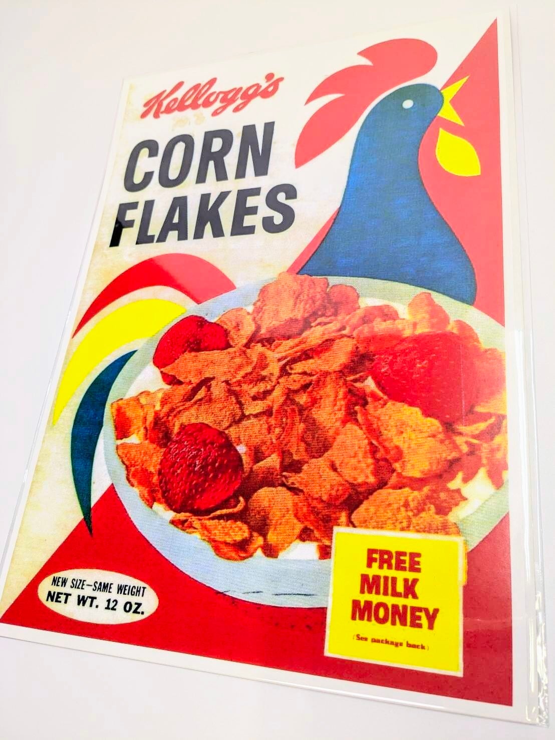 ちょうどいいB4ポスター【ケロッグ コーンフレーク （Kellogg’s CORNFLAKES）】（シリアルパッケージ柄）〚アメリカン雑貨 アメトイ〛