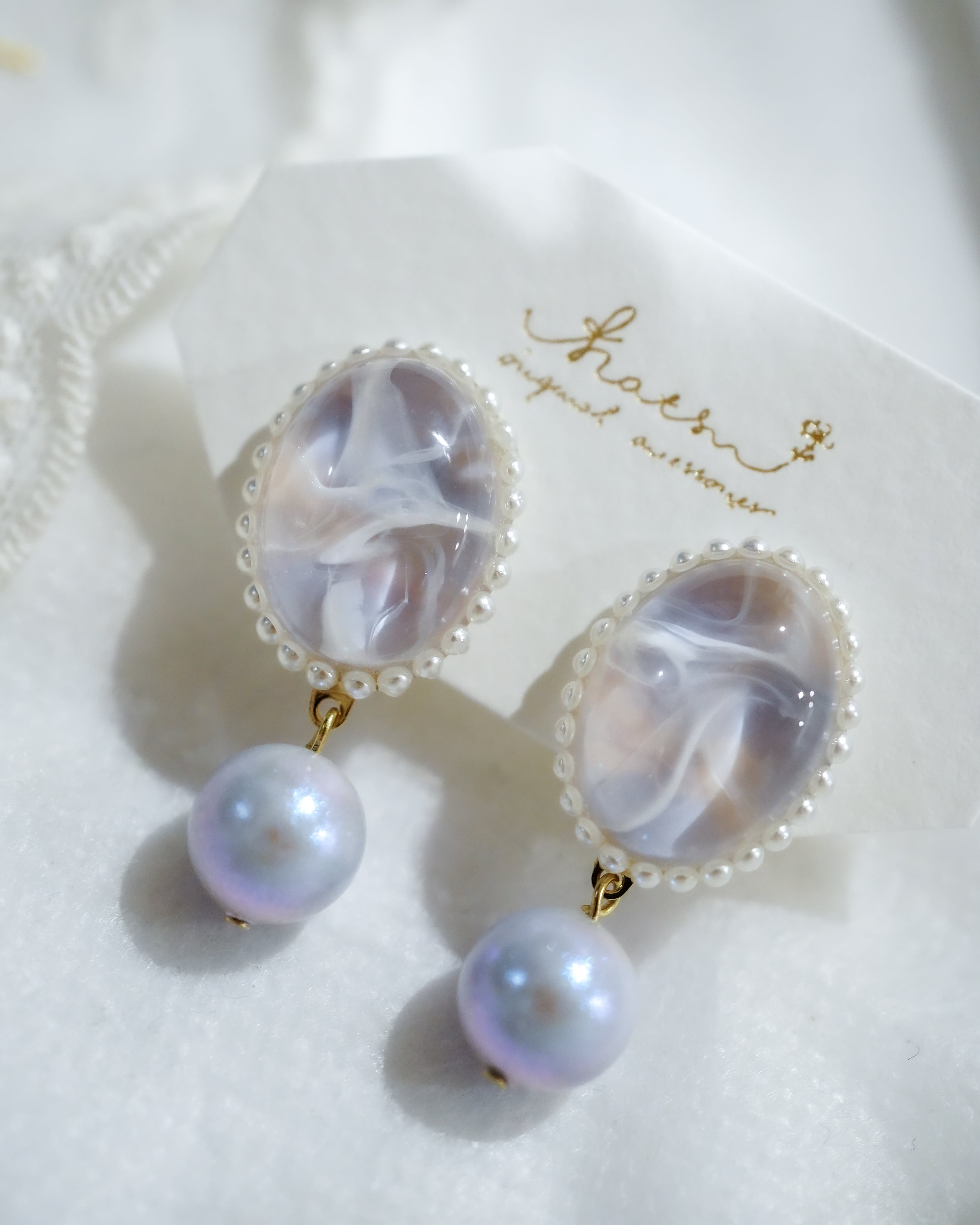 『 夢のような空 』耳飾り