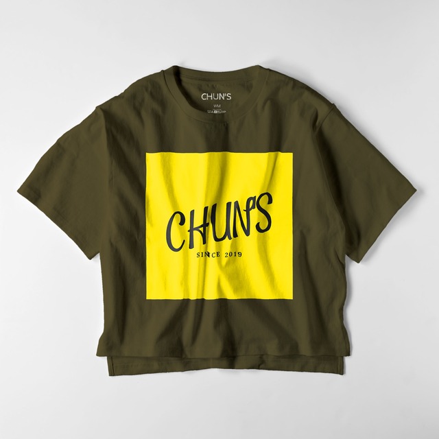 【paintory】CHUN'S レディースT 黄色ロゴ