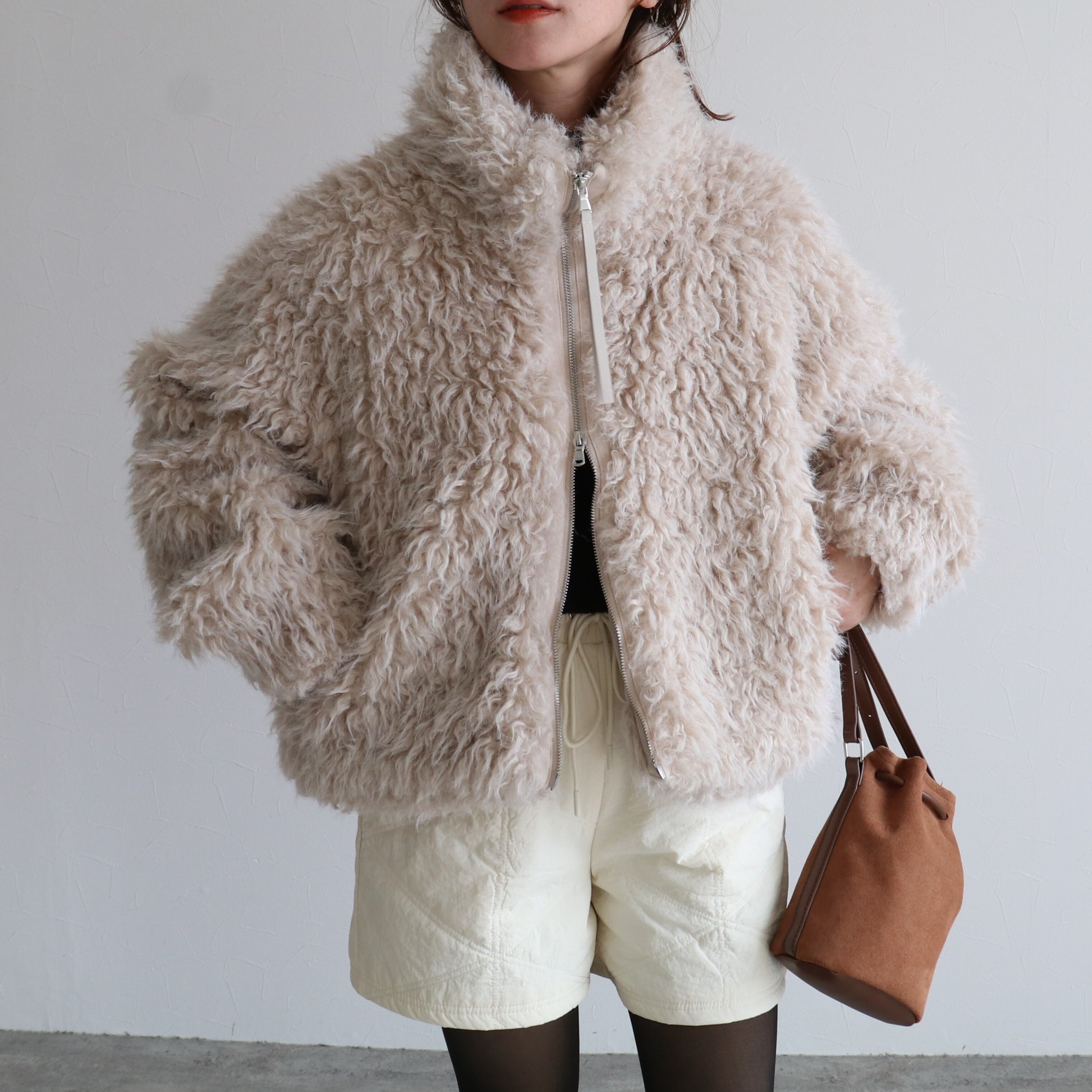 ミックスシープファーブルゾン※一部予約商品です※【p246987-z】宅配便