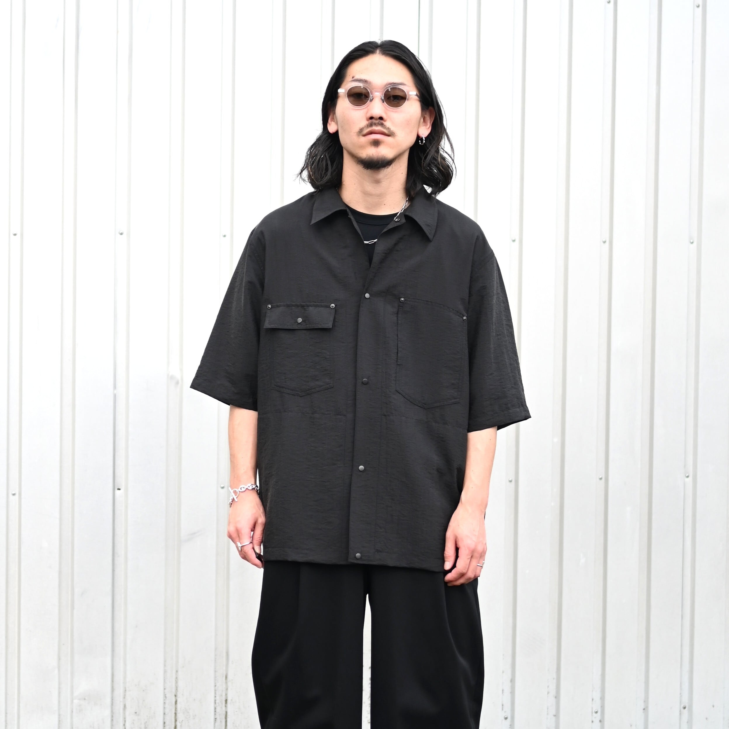 トップス Product Twelve Short Sleeve Shirt product twelve / Silk Nylon Short Sleeve Work Shirt | GANKO