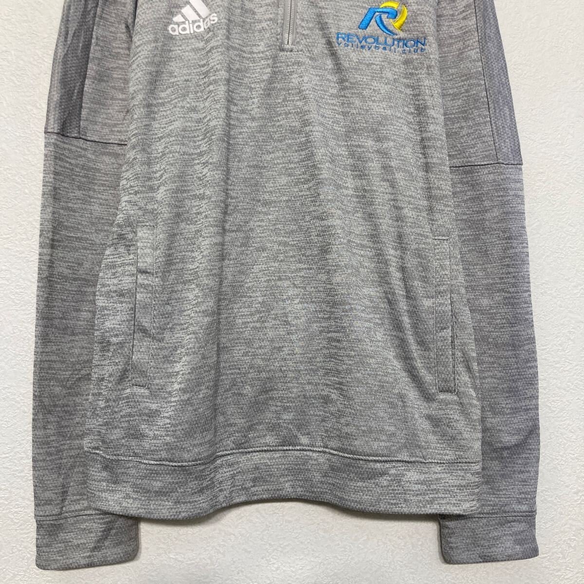 adidas ジャージ アディダス L グレー フルジップ スポーツウェア 古着