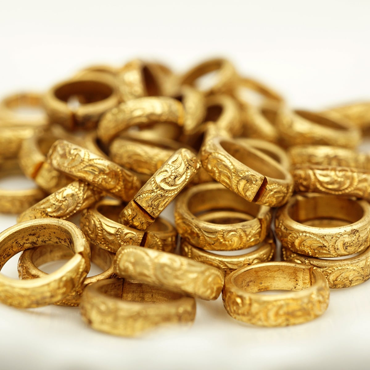 新品 ミリタリーリング 指輪 ヴィンテージ加工 くすみ加工 ブラス 真鍮