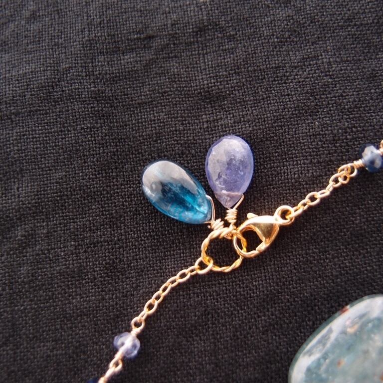 K14gf】Big Kyanite Bracelet／大粒スカイブルーカイヤナイト