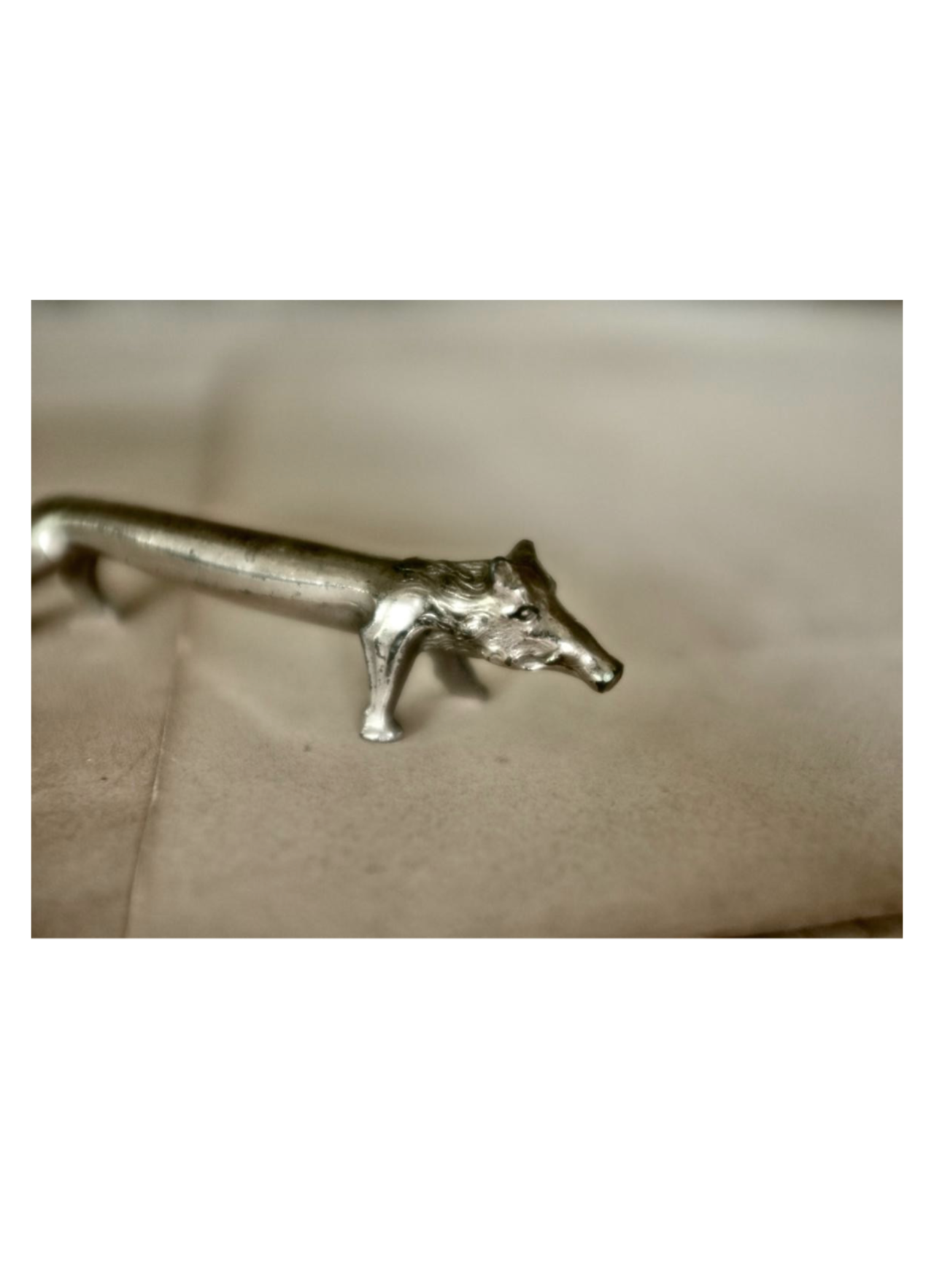 フランス 黙想する動物たちとカトラリーレスト 猪さん アンティーク