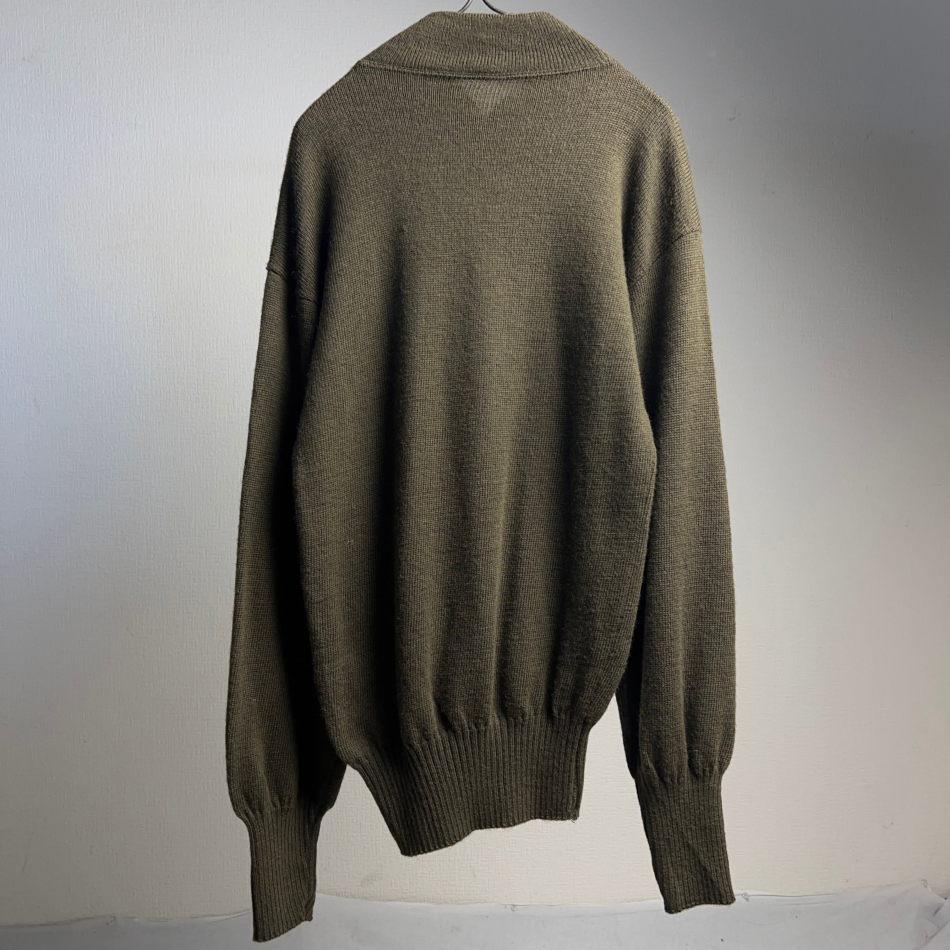 U.S.ARMY 5 Button Henley Neck Knit アメリカ軍 5ボタン ヘンリー
