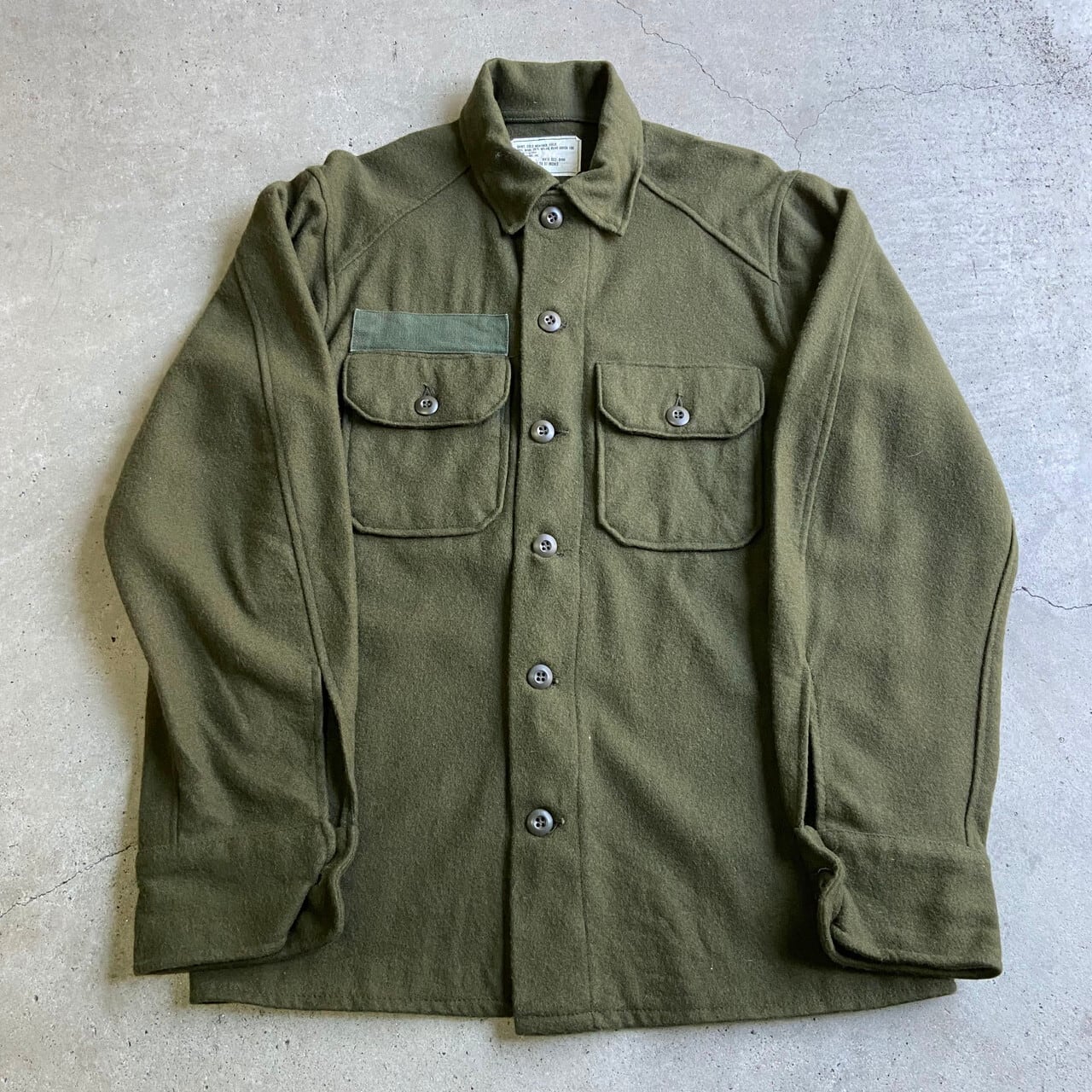 70年代 ビンテージ U.S.ARMY 米軍実品 ウール ミリタリーシャツ ...