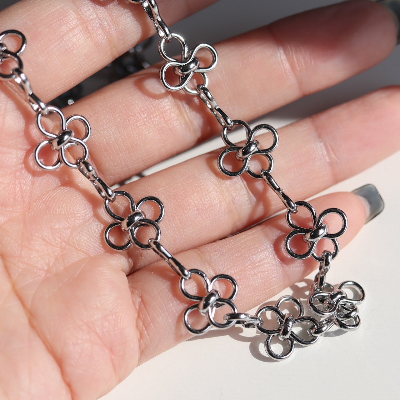 再入荷*stainless blossom choker necklace