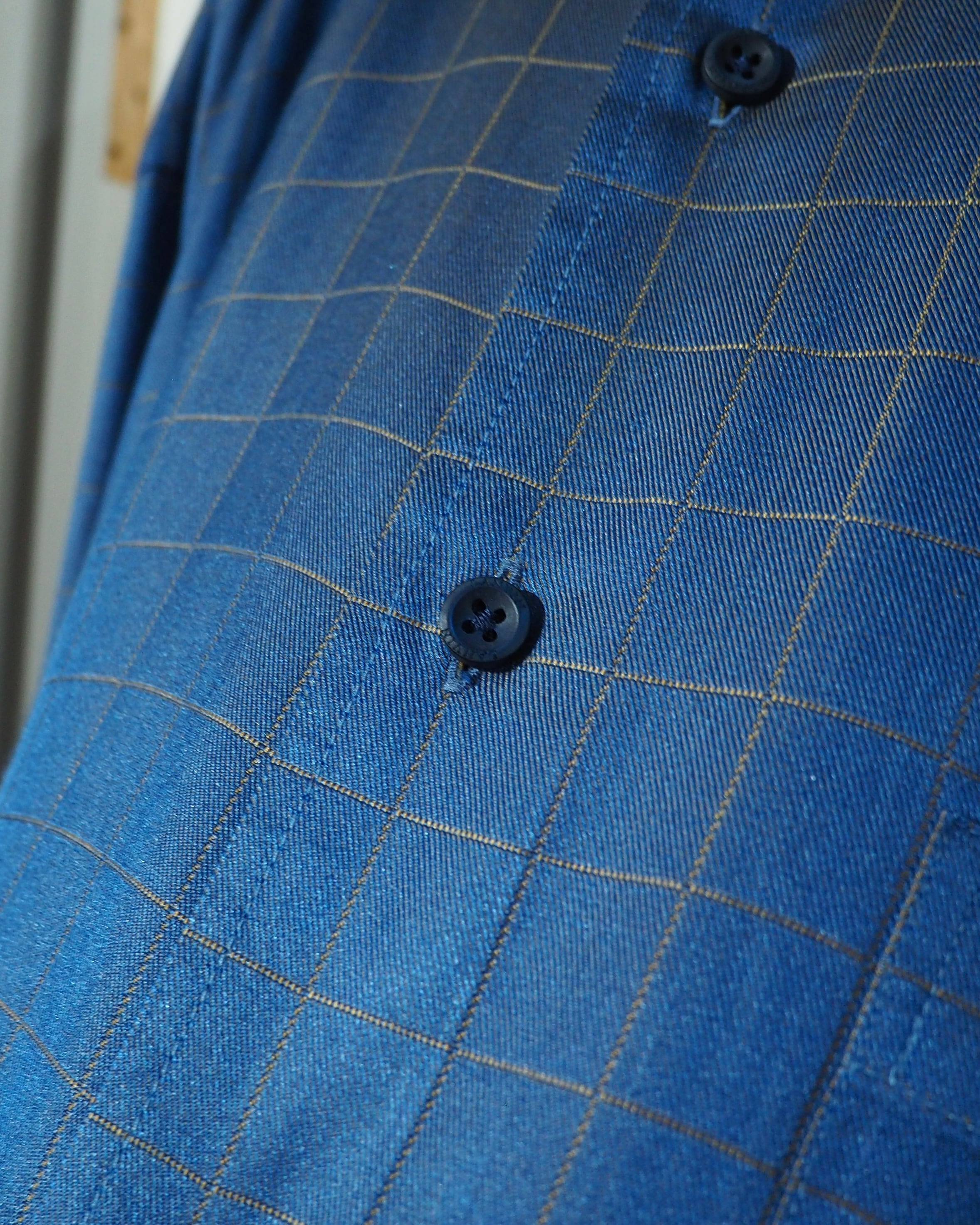 " LANVIN COLLECTION - Pure Silk " Beautiful Light Blue Color Vintage Dress Shirt