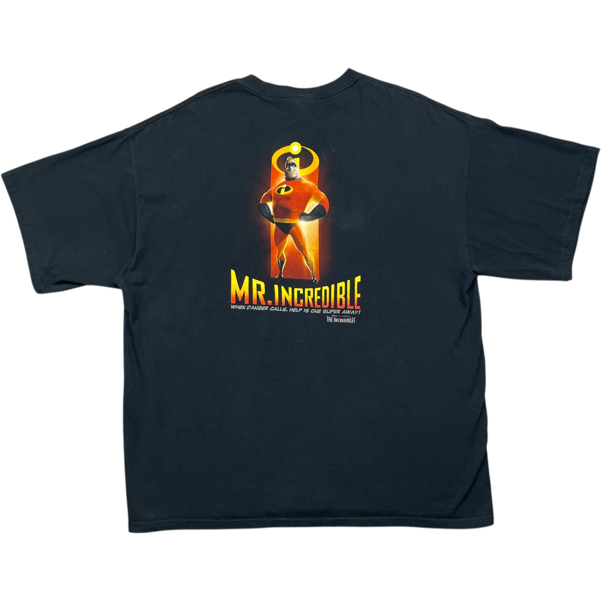 《2XL》 Disney ディズニー Tシャツ ミスターインクレディブル 両面プリント ワンポイント no.7353