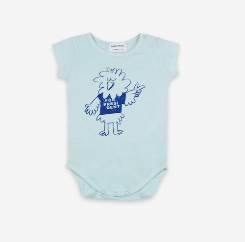 SALE!!【Bobo Choses】ボボショーズ　Bird Says Yes Short Sleeve Body　海外子供服　ロンパース