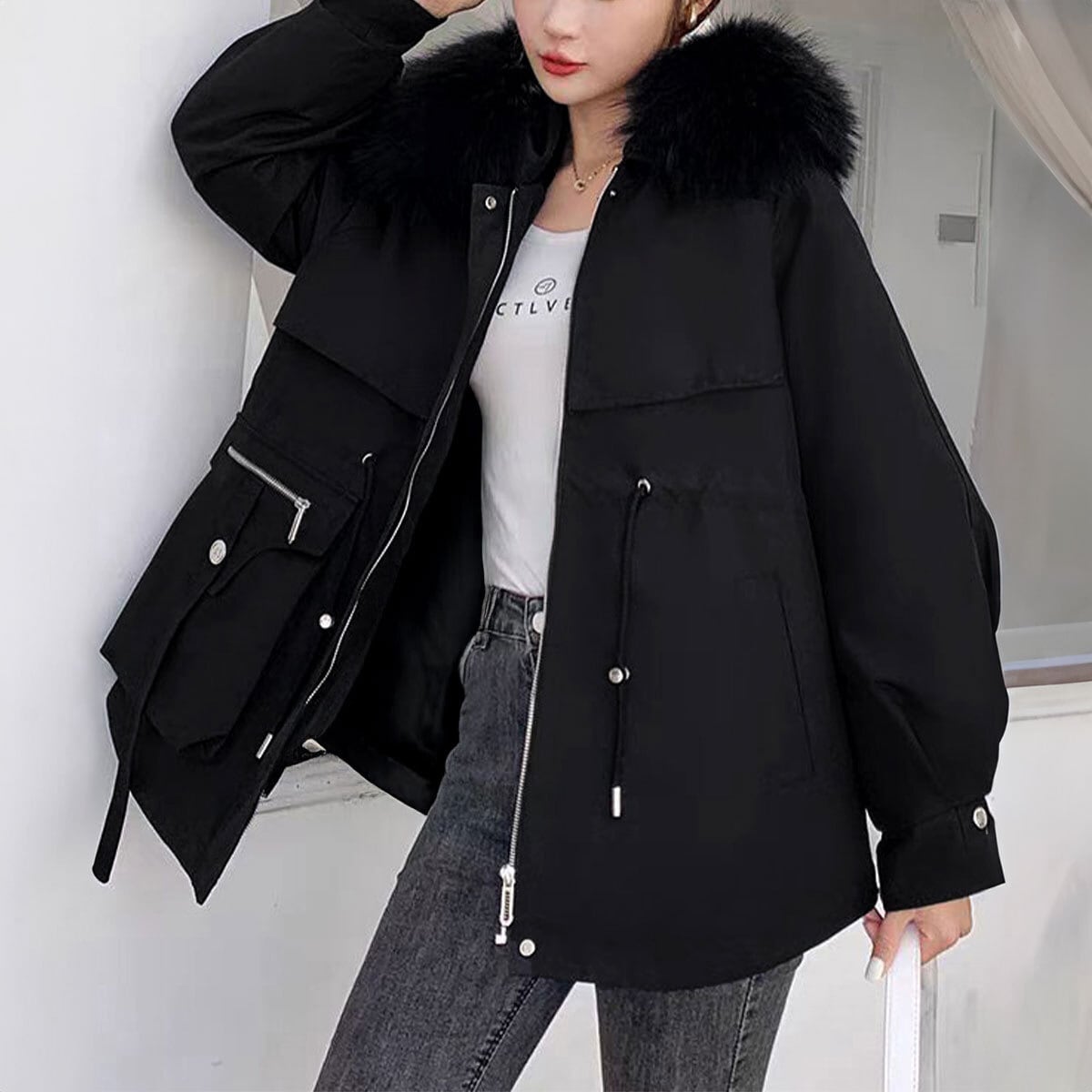 モッズコート フード付き レディース 冬 韓国 アウター おしゃれ きれいめ 大人 カジュアル 通勤 通学 防寒 保温 防風 暖かい ゆったり 軽量 中綿 ブルゾン 大人可愛い 大人女子