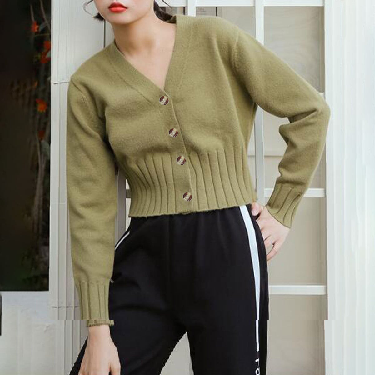 ショート丈 ニット カーディガン 長袖 レディース 春秋 韓国 アウター トップス きれいめ 大人 カジュアル おしゃれ Vネック 薄手 羽織り 大人可愛い 大人女子