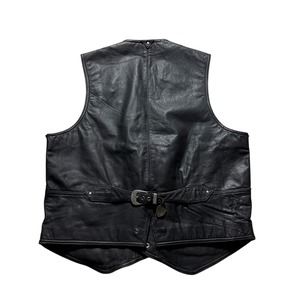 HARLEY-DAVIDSON black leather vest