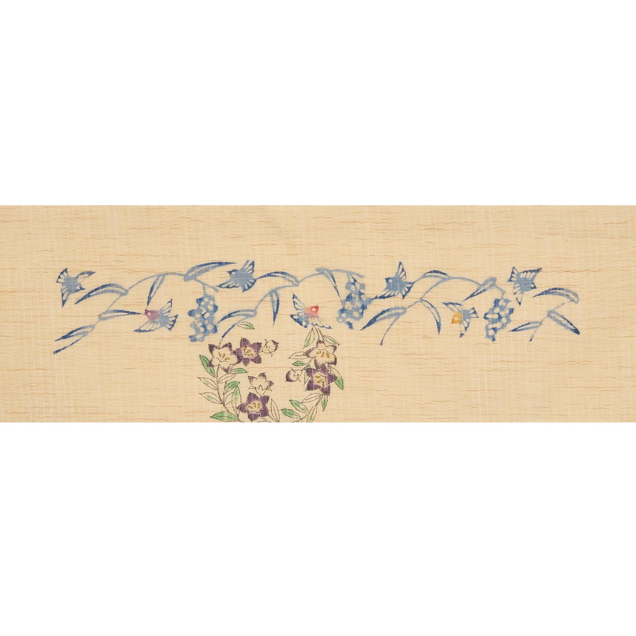 稲穂に雀と花丸紋 絽麻 夏名古屋帯【未着用品】 | かわの屋