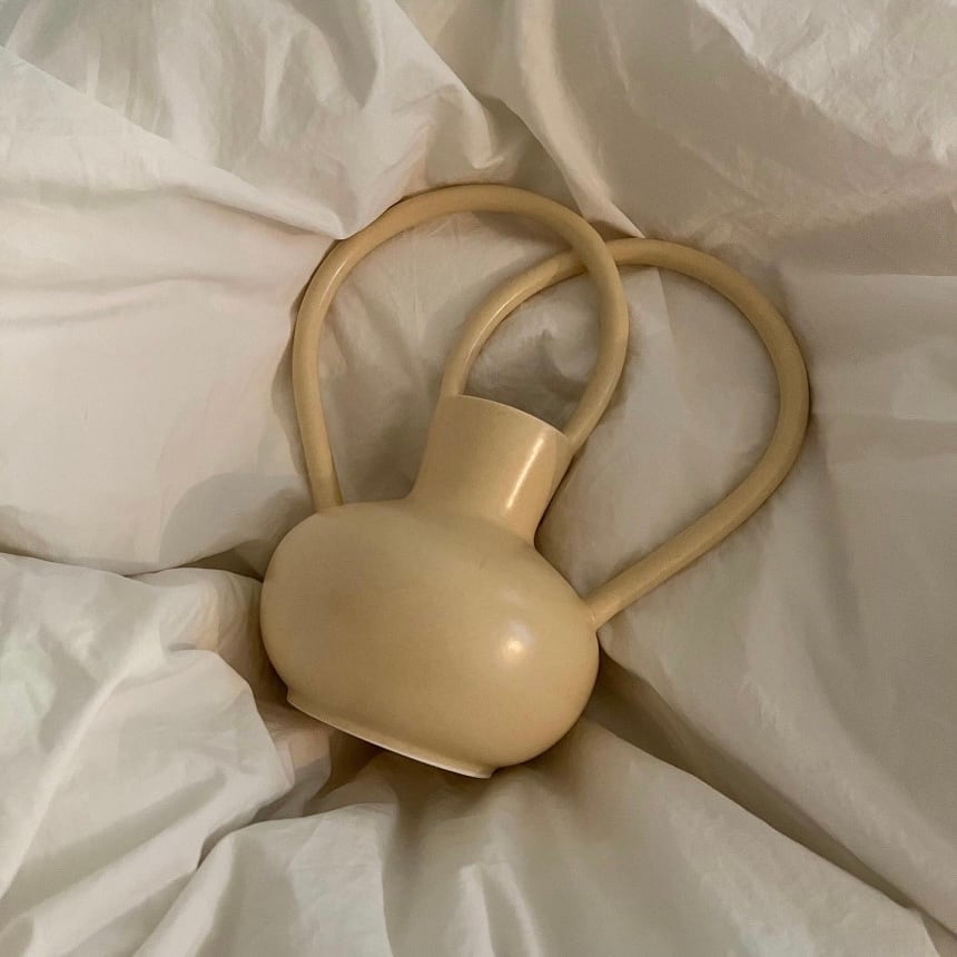 object ceramic vase / オブジェ セラミック ベース ジャグ ハンドル