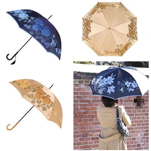 絵おり バラとぶどう（長傘）（晴雨兼用傘）槙田商店・甲州織傘　 顔色を美しくする er-bb-l