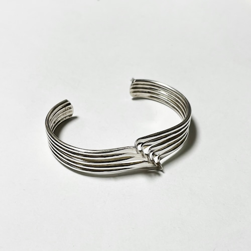 Vintage 925 Silver Modernist Cuff Bracelet Made In Mexico(Sale)