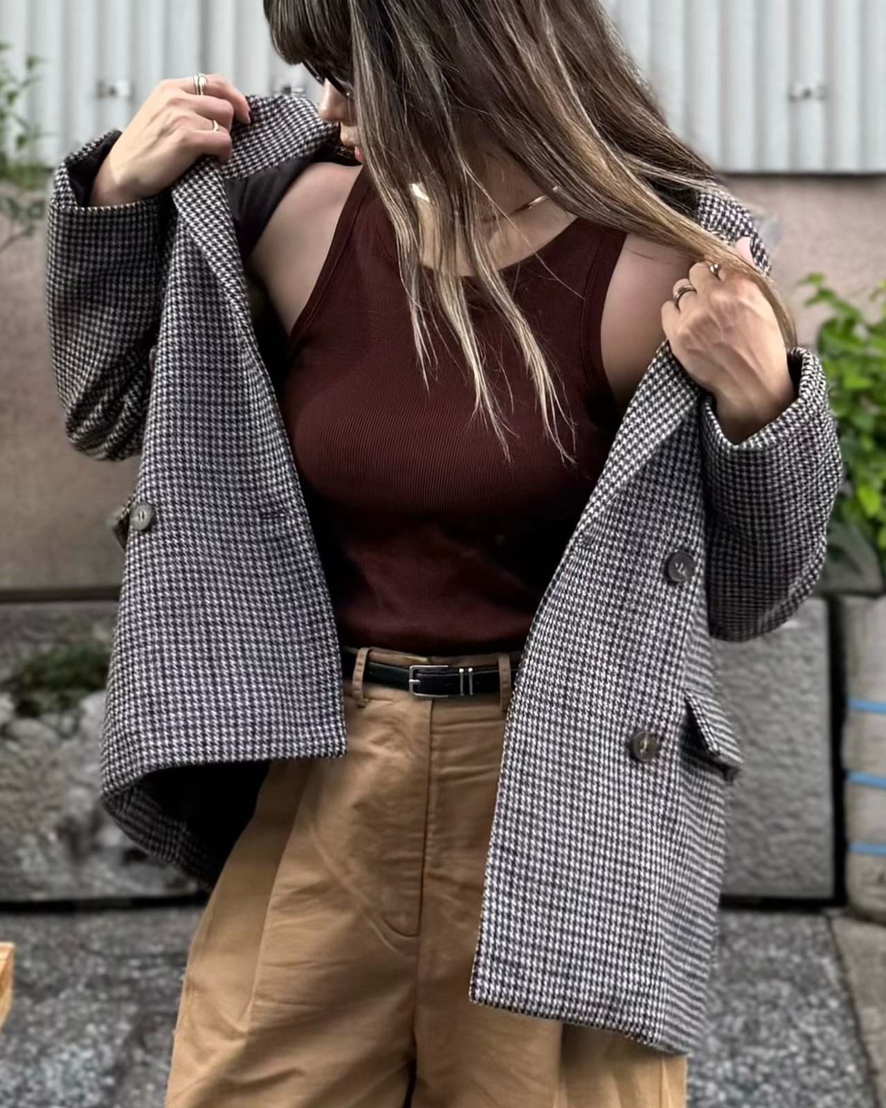 calm gun club check jacket