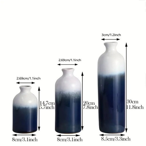 花瓶 おしゃれ 北欧風 シンプル ブルー ホワイト モダン 高級 陶器 花瓶 インテリア リビング 寝室 玄関 ギフト 誕生日プレゼント 雑貨 陶芸