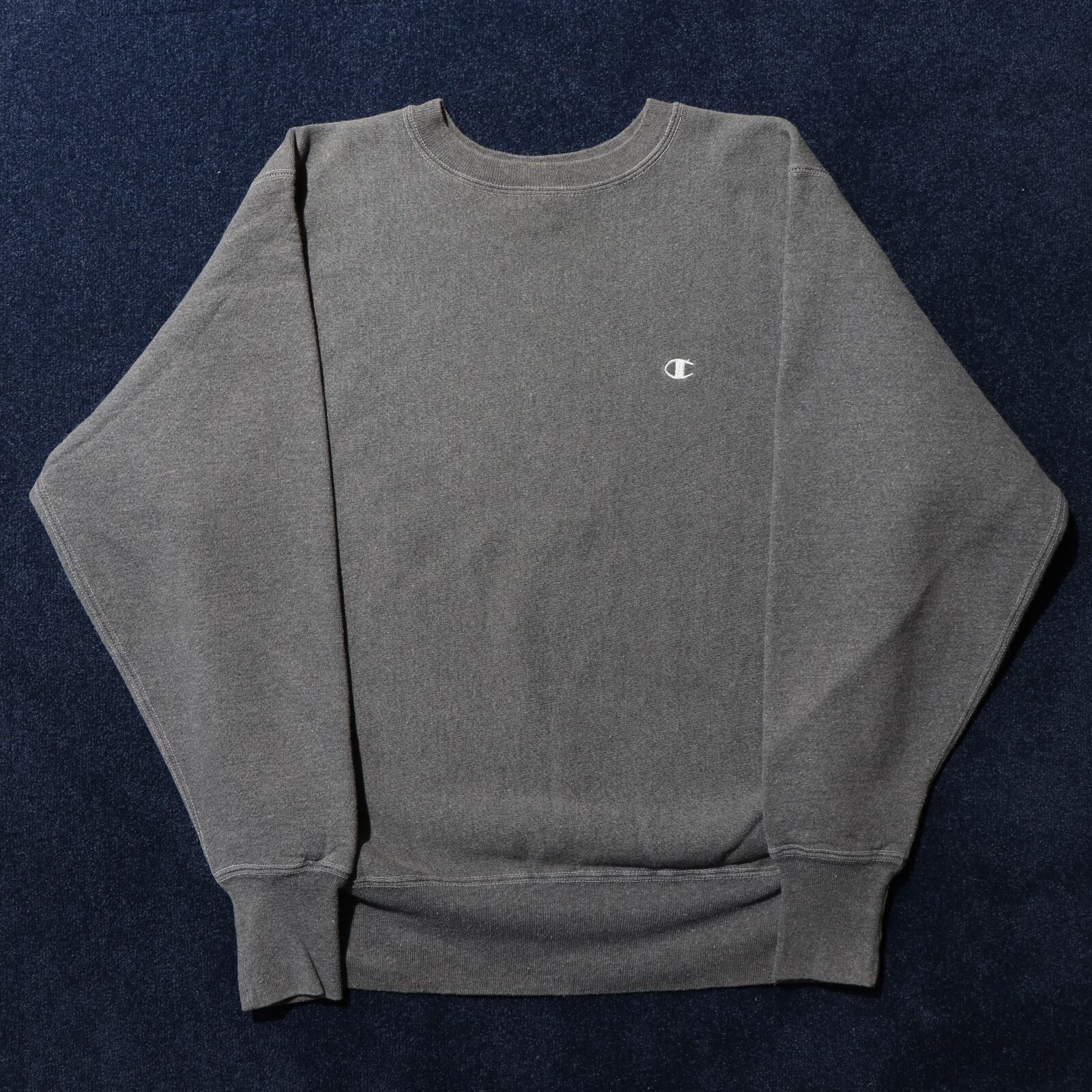 美品 L 霜降りチャコールグレー 90s USA リバースウィーブ 