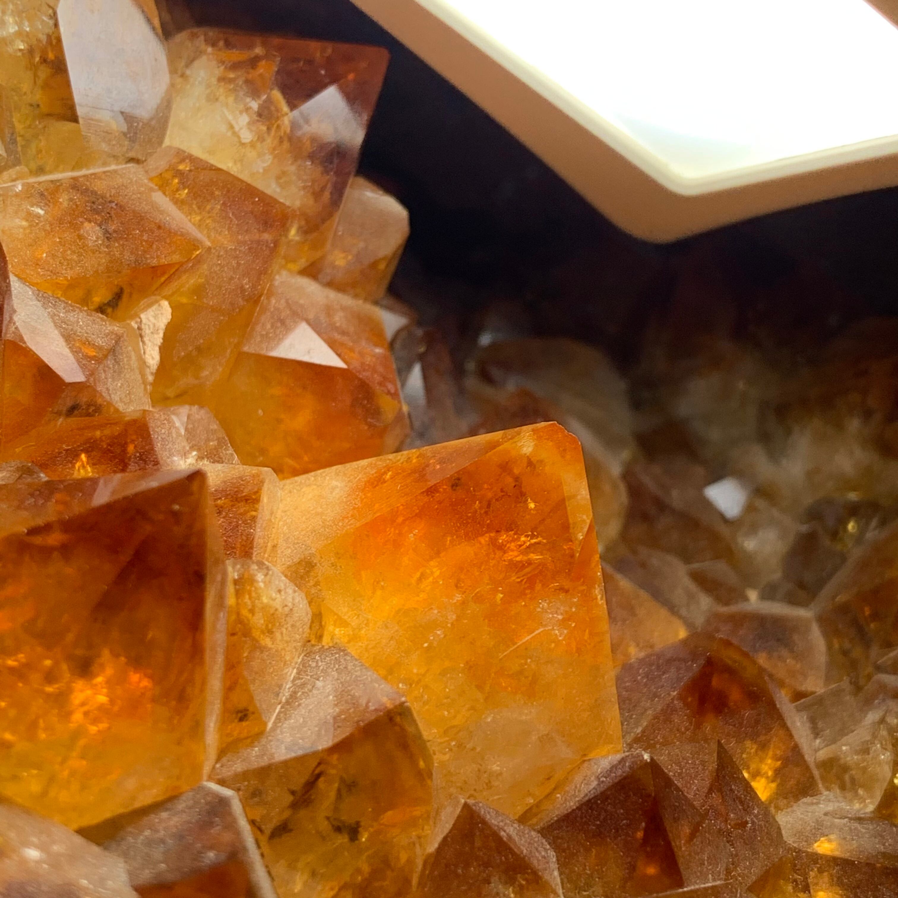 大型！ディープシトリン原石クラスター