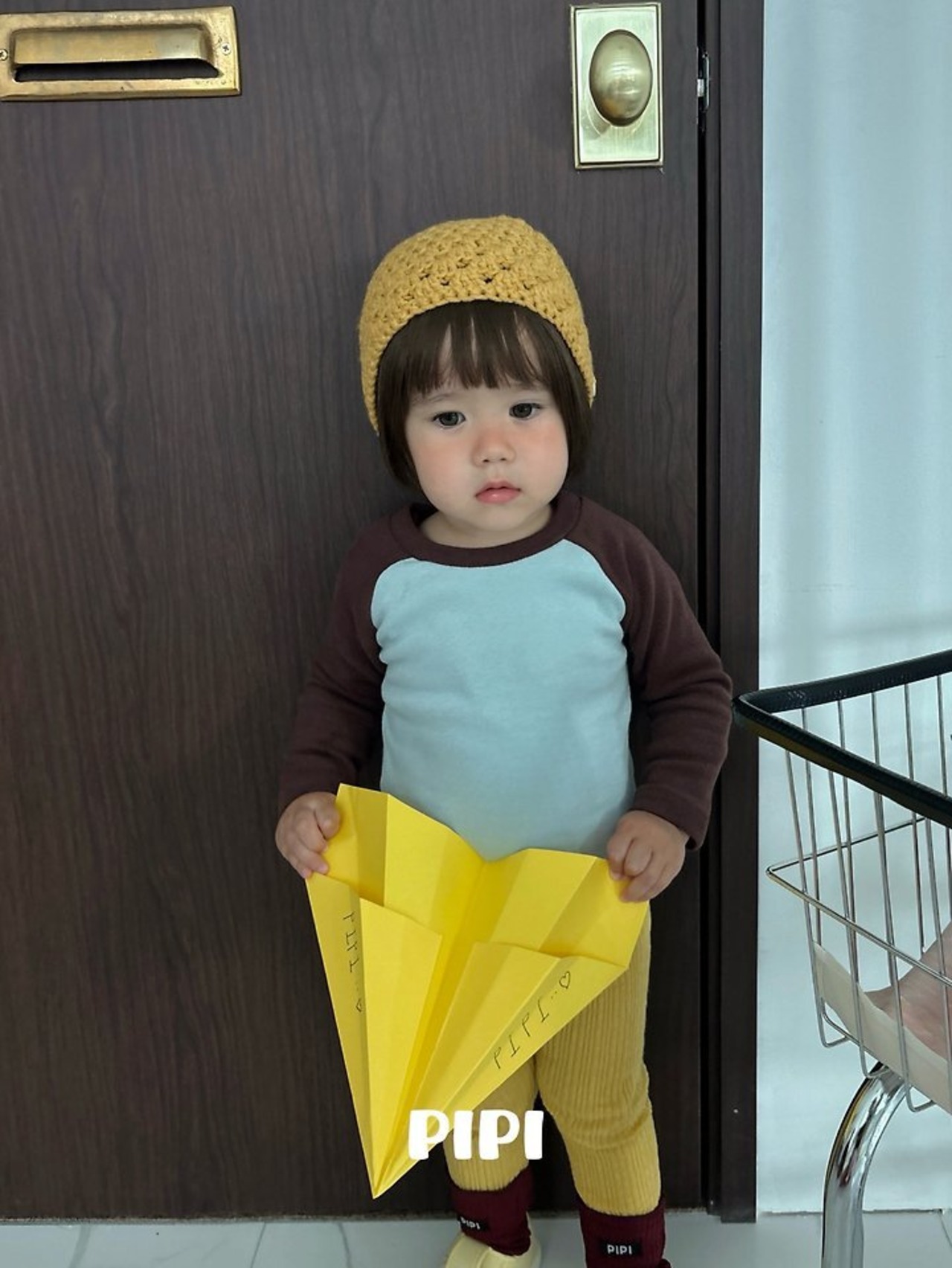 韓国子供服 / 26Autumn / 〖取寄〗pipi / ラグラン配色Tシャツ / ベビー服 / キッズ服 *XS~M*