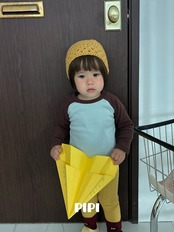 韓国子供服 / 26Autumn / 〖取寄〗pipi / ラグラン配色Tシャツ / ベビー服 / キッズ服 *XS~M*