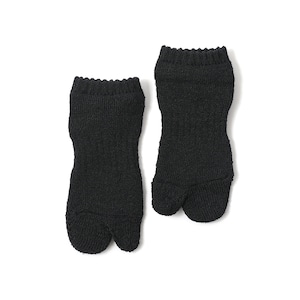 Paper Yarn Ankle Pile Socks（Black）
