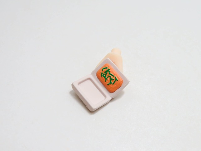 【2994】 黒眼鏡 小物パーツ チンジャオロース炒飯　ねんどろいど
