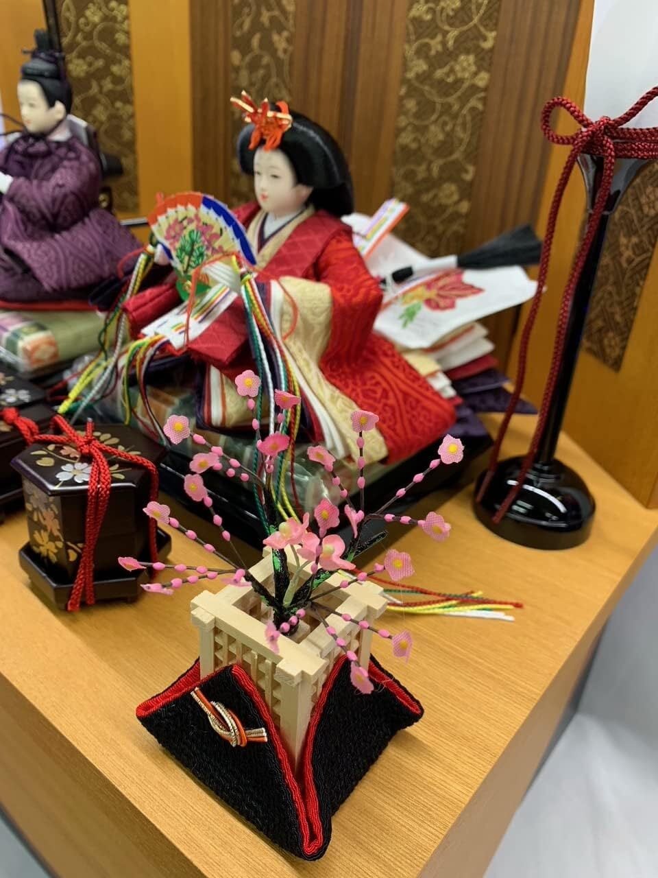 雛人形 55㎝唐草 収納箱 屏風セット 1R3-7 S23-20 収納飾りセット