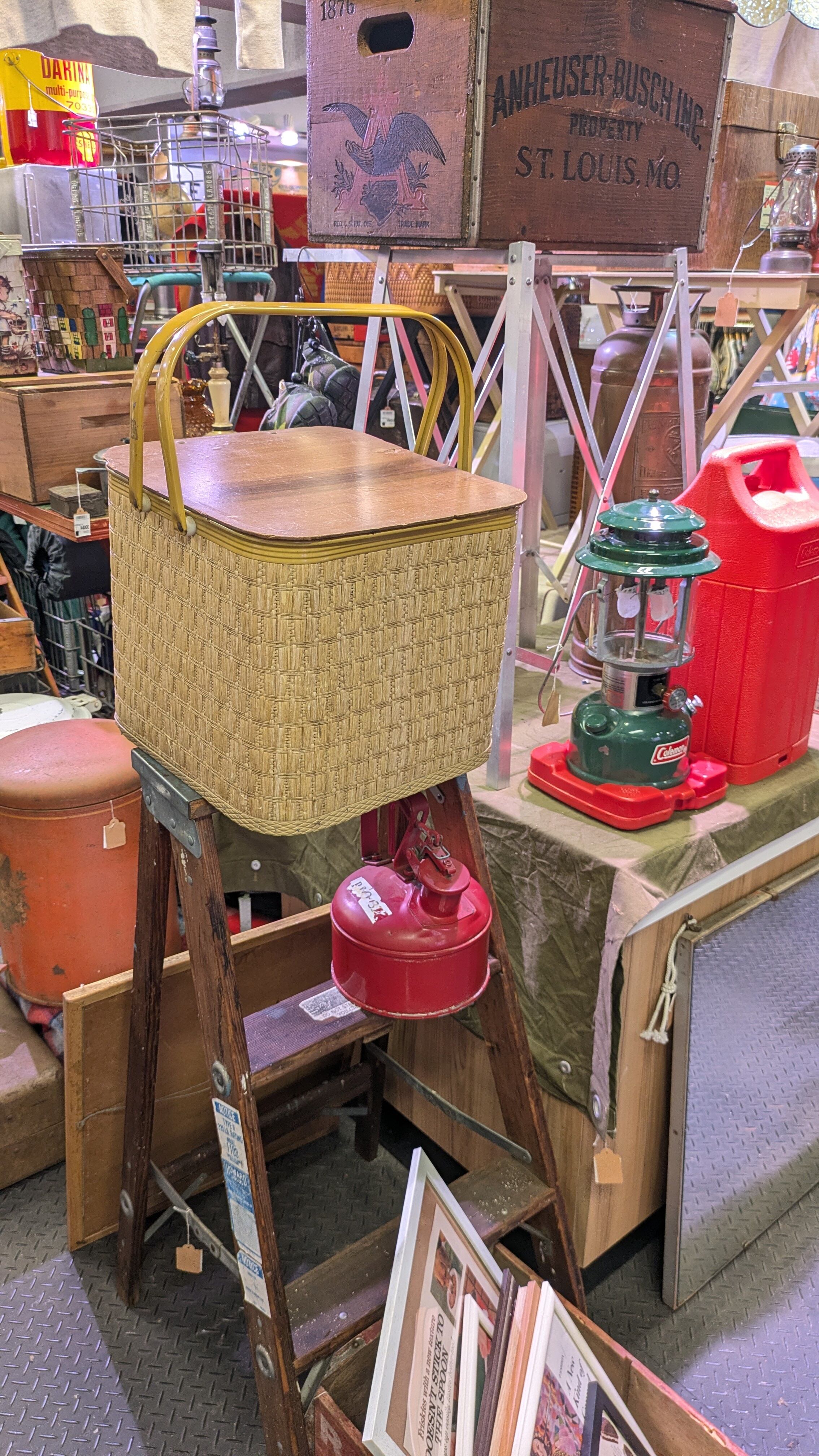 Vintage REDMAN PicnicBasket Square ビンテージ レッドマン