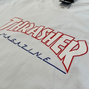 【THRASHER/STARTER】スラッシャー×スターター コラボ Tシャツ 半袖 ロゴ 刺繍 Lサイズ US古着 アメリカ古着