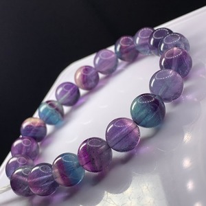 f111多彩な色合い☆グラデーションフローライトブレスレット