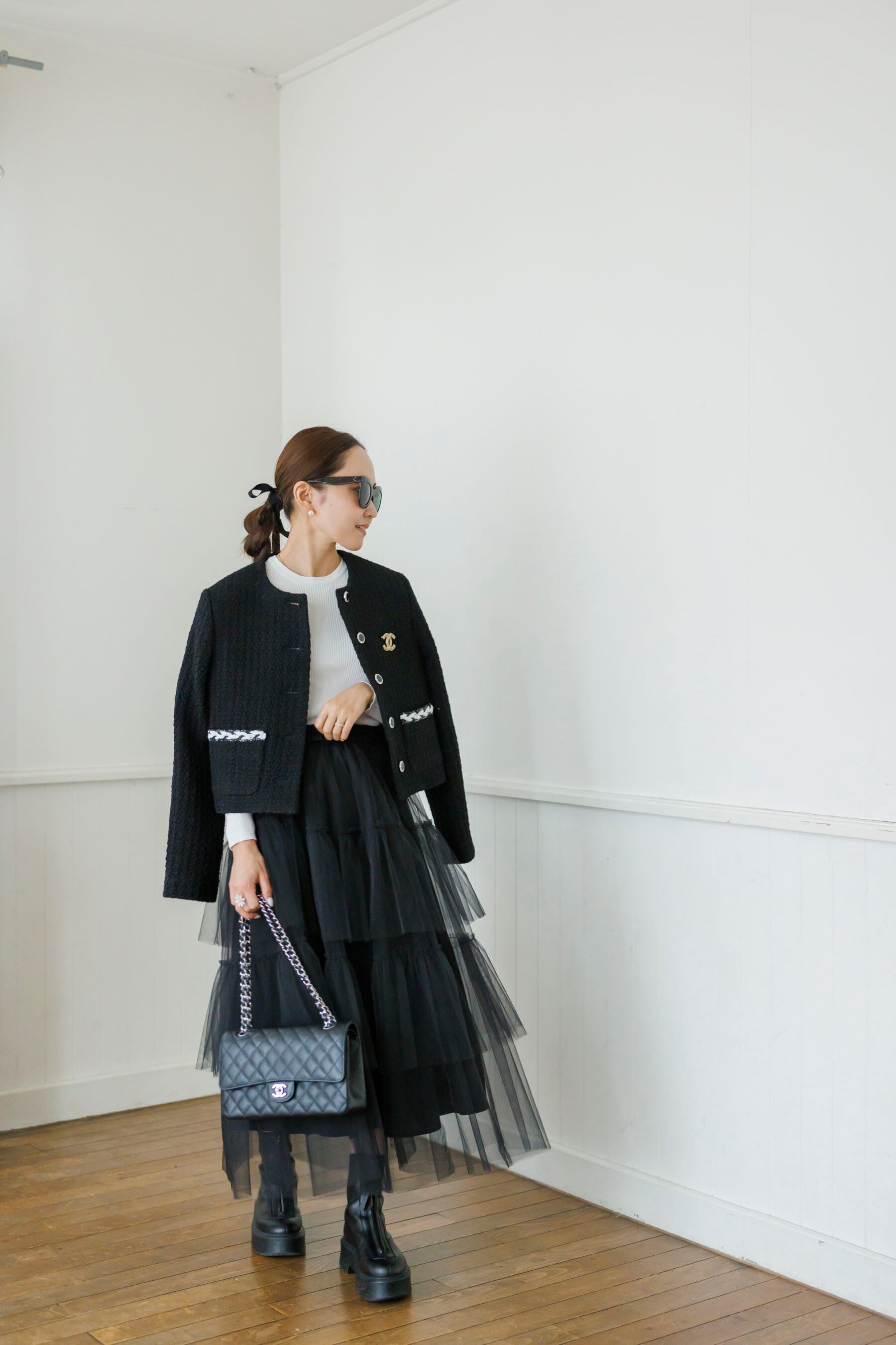12/6(FRI)21:00ーBlack tweed blade jacket 即納 | Bluelea