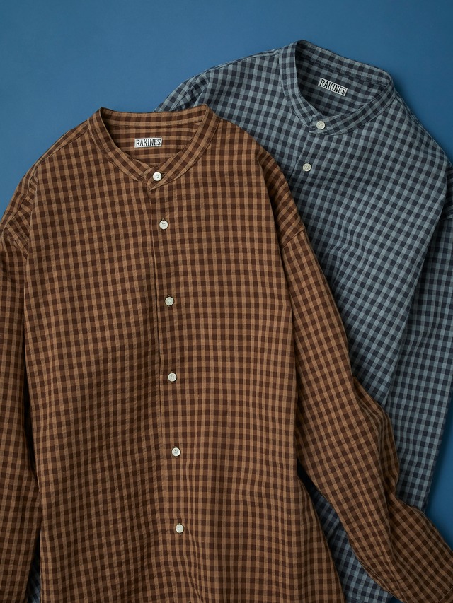 【RAKINES ラキネス】Trinity Seersucker-Ethnic shirt