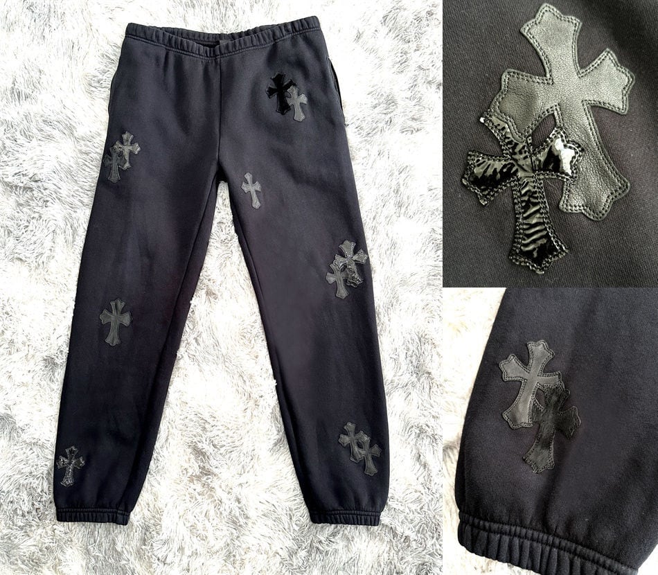 CHROME HEARTS クロムハーツ Y NOT レザー クロスパッチ CHROME HEARTS クロムハーツ Y NOT レザー クロスパッチ