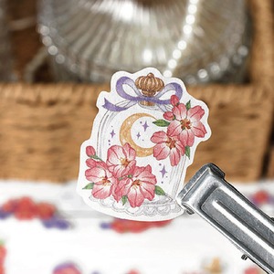 ファンタジック 花束 リース レター素材 メモ装飾 多種類 装飾 花 フラワー ガーデン 春 レター お菓子 スイーツ 花瓶 かわいい おしゃれ  全4種類 40枚 シールアート ステッカー シール デコレーション コラージュ素材 海外  X34