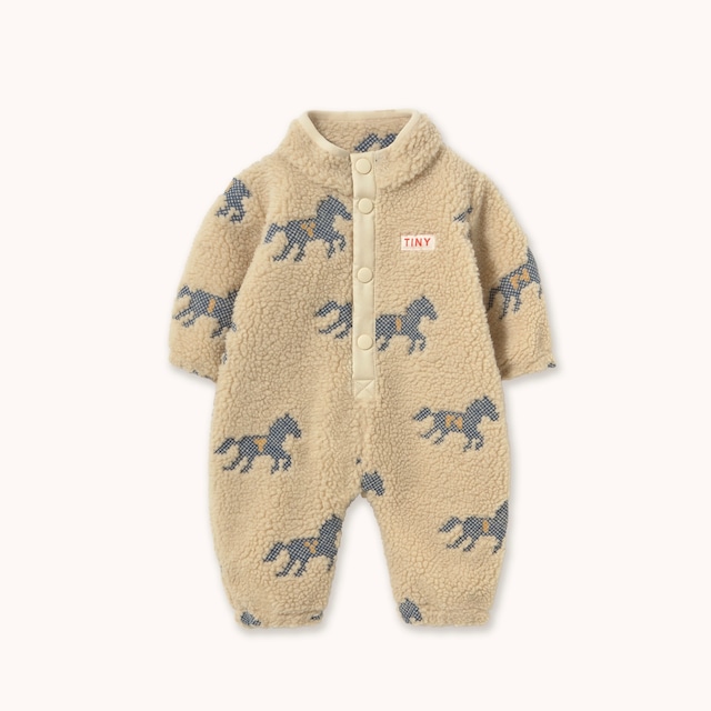 【Last1 24m】tinycottons(タイニーコットンズ) ／HORSES SHERPA ONE-PIECE  AW26-251