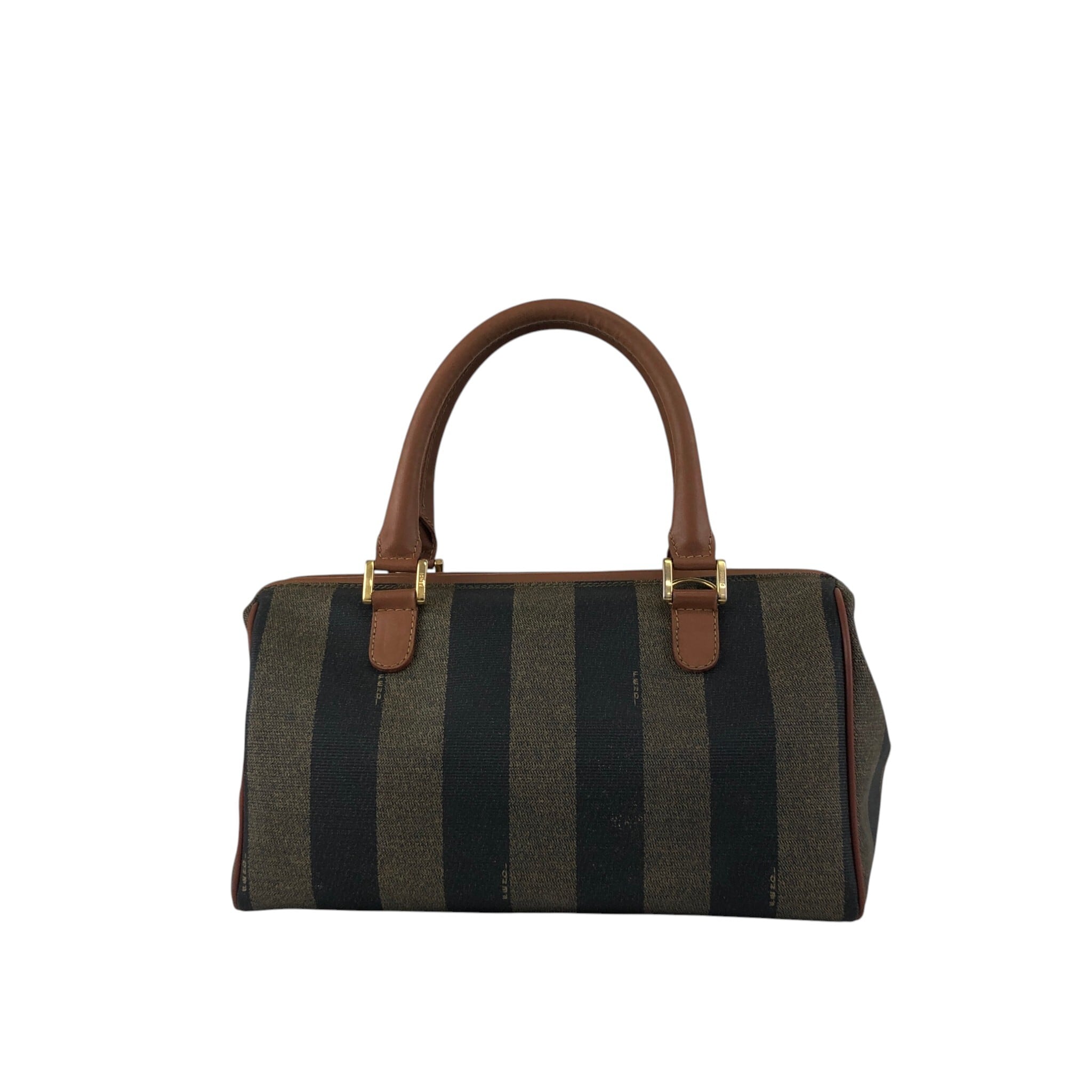 FENDI フェンディ ぺカン ショルダーバッグ ブラウン FFロゴ PVC 2WAY
