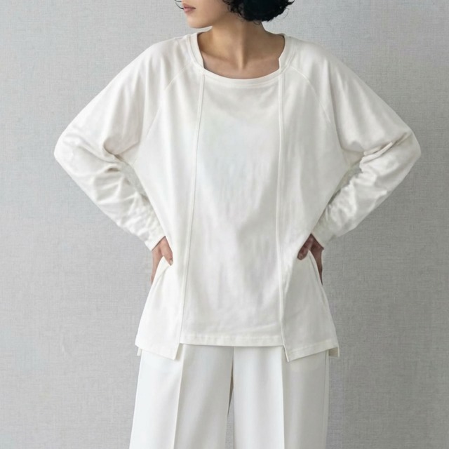 スクエアネックミディ丈ブラウス　  M00064