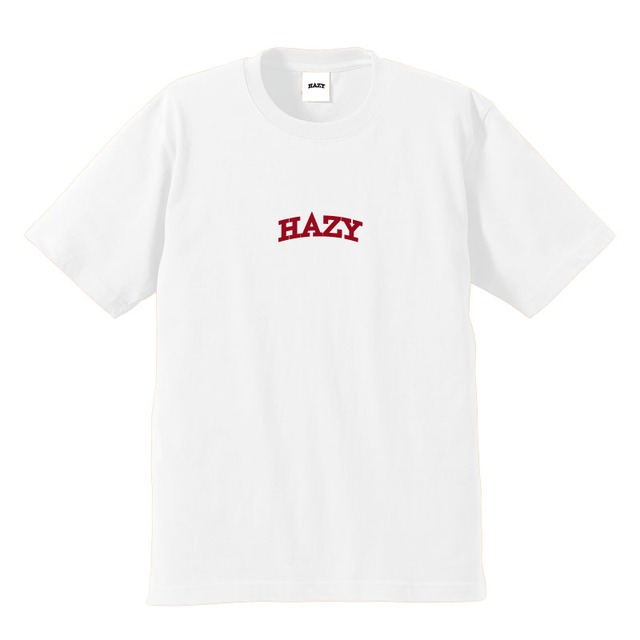 HAZY Medium Logo Tee ( White / Berry )