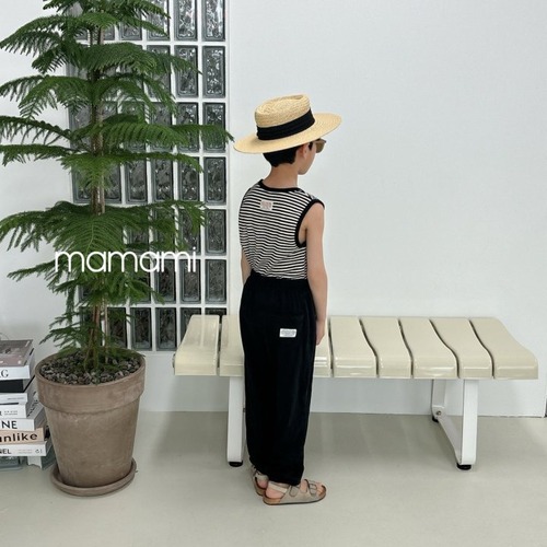 【送料無料・予約　2024 summer】junior：school jogger pants〔スクールジョガーパンツ〕　mamami