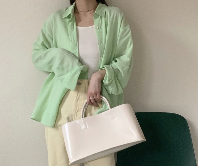 pastel color denim pants YELLOW NANU.Im