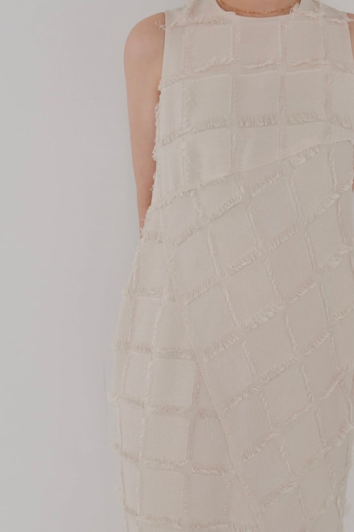 Hella cut jacquard patchwork dress カットジャガードパッチワーク