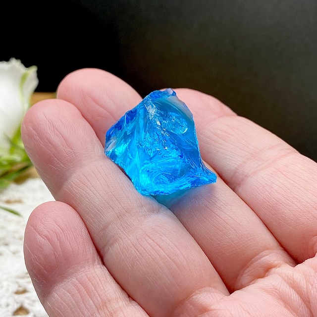 《在庫残少》インドネシア産アンダラクリスタル原石 スカイブルーD