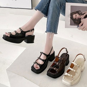 厚底 グラディエーター サンダル レディース 春夏 韓国 大人 きれいめ かわいい おしゃれ カジュアル 歩きやすい 太ヒール 大人可愛い 大人女子