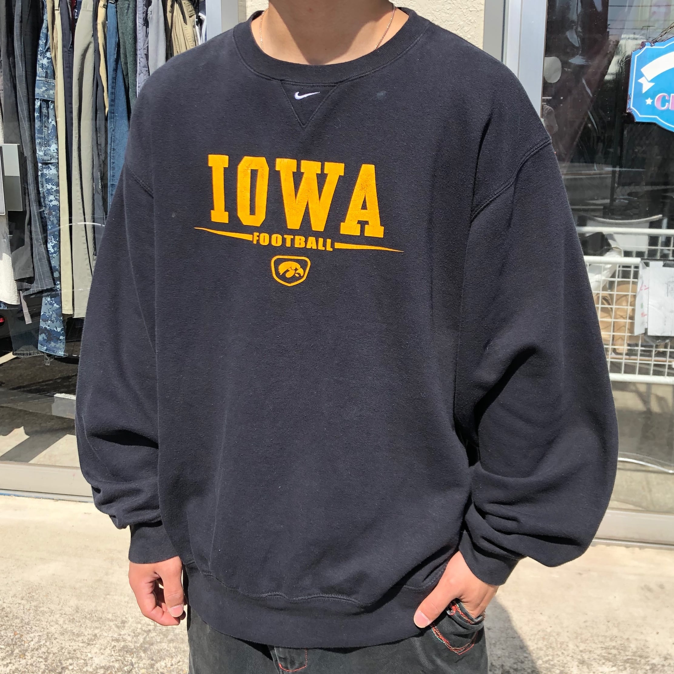 アイオワ Iowa ナイキ 90s 古着 パーカー - ファッション