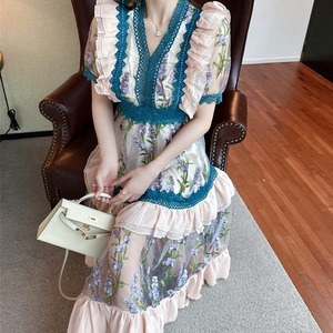 ワンピース 半袖 花柄 シースルー メッシュ ロングドレス マキシ マキシ丈袖あり フレア Aライン かわいい 大人可愛い カジュアル 大人 上品 おしゃれ お洒落 かっこいい レトロ 大人可愛い 大人女子 ラブリー キュート ガーリー 個性的 モード系 セクシー エレガント モダン 主役級 存在感 柄 花柄 フラワー 刺繍 チュール 春 夏 秋 冬 オールシーズン 謝恩会 結婚式 二次会 披露宴 10代 20代 30代 レディース 韓国 韓国系 オルチャン ファッション コーデ モテ 美脚 脚長