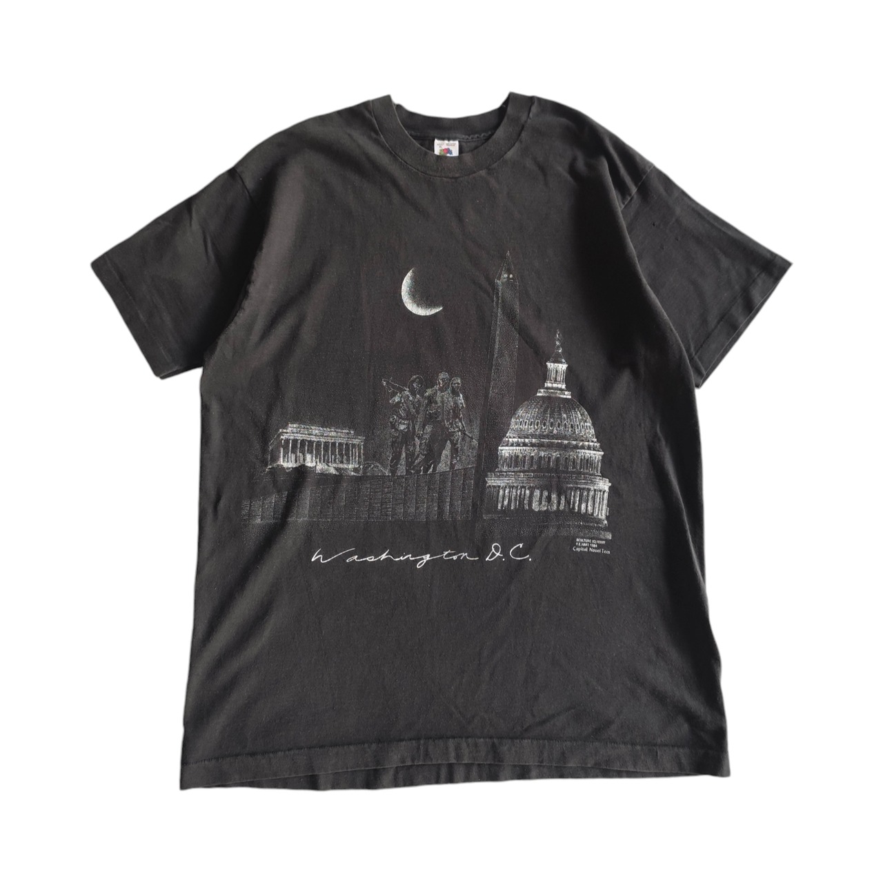 90's vintage WashingtonDC 半袖Tシャツ ブラック